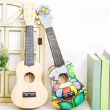 Maxbell Ukulele DIY Kit with Full Accessories Craft Handicraft Handmade Assembly Toy Round