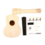 Maxbell Ukulele DIY Kit with Full Accessories Craft Handicraft Handmade Assembly Toy Round