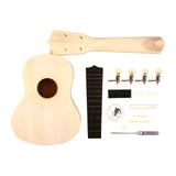 Maxbell Ukulele DIY Kit with Full Accessories Craft Handicraft Handmade Assembly Toy Round