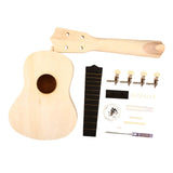 Maxbell Ukulele DIY Kit with Full Accessories Craft Handicraft Handmade Assembly Toy Round