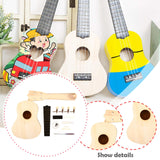 Maxbell Ukulele DIY Kit with Full Accessories Craft Handicraft Handmade Assembly Toy Round