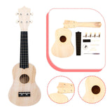 Maxbell Ukulele DIY Kit with Full Accessories Craft Handicraft Handmade Assembly Toy Round