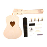 Maxbell Ukulele DIY Kit with Full Accessories Craft Handicraft Handmade Assembly Toy Heart