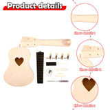 Maxbell Ukulele DIY Kit with Full Accessories Craft Handicraft Handmade Assembly Toy Heart