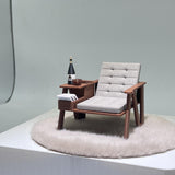 Maxbell 1: 12 Miniature Dollhouse Armchair End Table Accessories Decor Reading Chair