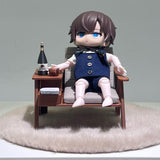 Maxbell 1: 12 Miniature Dollhouse Armchair End Table Accessories Decor Reading Chair