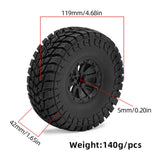 Maxbell 4 Easy Installation Sturdy Model Professional Tires for 1/10 Black Wheel Hub