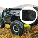 Maxbell 4 Easy Installation Sturdy Model Professional Tires for 1/10 Black Wheel Hub
