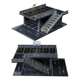 Maxbell 1/64 Parking Lot Diorama Micro Landscape Decor Decoration Showcase Organizer Style A