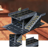 Maxbell 1/64 Parking Lot Diorama Micro Landscape Decor Decoration Showcase Organizer Style A