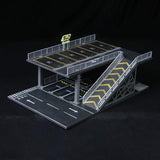 Maxbell 1/64 Parking Lot Diorama Micro Landscape Decor Decoration Showcase Organizer Style A