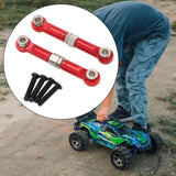 Maxbell 2Pcs 1:14 RC Car Steering Linkage Spare Steering Rod for 14211 RC Car Trucks Red
