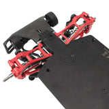 Maxbell 2Pcs 1:14 RC Car Steering Linkage Spare Steering Rod for 14211 RC Car Trucks Red