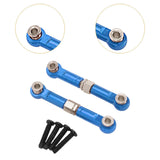 Maxbell 2Pcs 1:14 RC Car Steering Linkage Spare Steering Rod for 14211 RC Car Trucks Blue