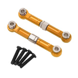 Maxbell 2Pcs 1:14 RC Car Steering Linkage Spare Steering Rod for 14211 RC Car Trucks Gold