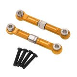 Maxbell 2Pcs 1:14 RC Car Steering Linkage Spare Steering Rod for 14211 RC Car Trucks Gold
