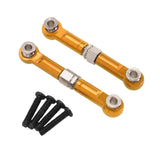 Maxbell 2Pcs 1:14 RC Car Steering Linkage Spare Steering Rod for 14211 RC Car Trucks Gold