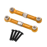 Maxbell 2Pcs 1:14 RC Car Steering Linkage Spare Steering Rod for 14211 RC Car Trucks Gold