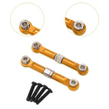 Maxbell 2Pcs 1:14 RC Car Steering Linkage Spare Steering Rod for 14211 RC Car Trucks Gold