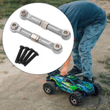 Maxbell 2Pcs 1:14 RC Car Steering Linkage Spare Steering Rod for 14211 RC Car Trucks Silver