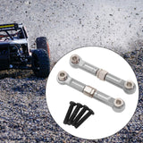 Maxbell 2Pcs 1:14 RC Car Steering Linkage Spare Steering Rod for 14211 RC Car Trucks Silver