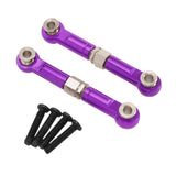 Maxbell 2Pcs 1:14 RC Car Steering Linkage Spare Steering Rod for 14211 RC Car Trucks Violet