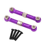 Maxbell 2Pcs 1:14 RC Car Steering Linkage Spare Steering Rod for 14211 RC Car Trucks Violet
