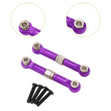 Maxbell 2Pcs 1:14 RC Car Steering Linkage Spare Steering Rod for 14211 RC Car Trucks Violet