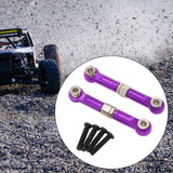 Maxbell 2Pcs 1:14 RC Car Steering Linkage Spare Steering Rod for 14211 RC Car Trucks Violet