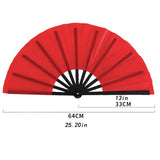 Maxbell Folding Fan Decorative Boots on The Ground Fan for Festival Carnival Red