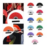 Maxbell Folding Fan Decorative Boots on The Ground Fan for Festival Carnival Red