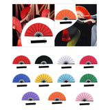 Maxbell Folding Fan Decorative Boots on The Ground Fan for Festival Carnival Red