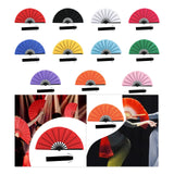 Maxbell Folding Fan Decorative Boots on The Ground Fan for Festival Carnival Red