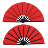 Maxbell Folding Fan Decorative Boots on The Ground Fan for Festival Carnival Red
