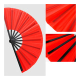 Maxbell Folding Fan Decorative Boots on The Ground Fan for Festival Carnival Red