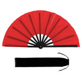 Maxbell Folding Fan Decorative Boots on The Ground Fan for Festival Carnival Red