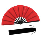 Maxbell Folding Fan Decorative Boots on The Ground Fan for Festival Carnival Red