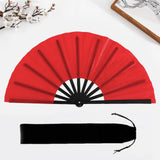 Maxbell Folding Fan Decorative Boots on The Ground Fan for Festival Carnival Red