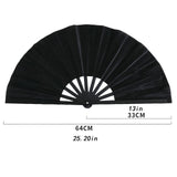 Maxbell Folding Fan Decorative Boots on The Ground Fan for Festival Carnival Black