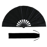 Maxbell Folding Fan Decorative Boots on The Ground Fan for Festival Carnival Black