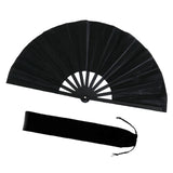 Maxbell Folding Fan Decorative Boots on The Ground Fan for Festival Carnival Black