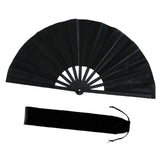 Maxbell Folding Fan Decorative Boots on The Ground Fan for Festival Carnival Black