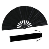 Maxbell Folding Fan Decorative Boots on The Ground Fan for Festival Carnival Black
