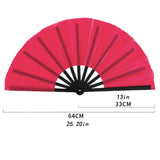 Maxbell Folding Fan Decorative Boots on The Ground Fan for Festival Carnival Rose Red