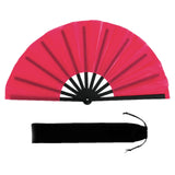 Maxbell Folding Fan Decorative Boots on The Ground Fan for Festival Carnival Rose Red