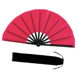 Maxbell Folding Fan Decorative Boots on The Ground Fan for Festival Carnival Rose Red