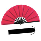 Maxbell Folding Fan Decorative Boots on The Ground Fan for Festival Carnival Rose Red