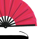 Maxbell Folding Fan Decorative Boots on The Ground Fan for Festival Carnival Rose Red