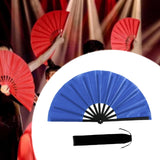 Maxbell Folding Fan Decorative Boots on The Ground Fan for Festival Carnival Blue