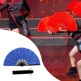 Maxbell Folding Fan Decorative Boots on The Ground Fan for Festival Carnival Blue